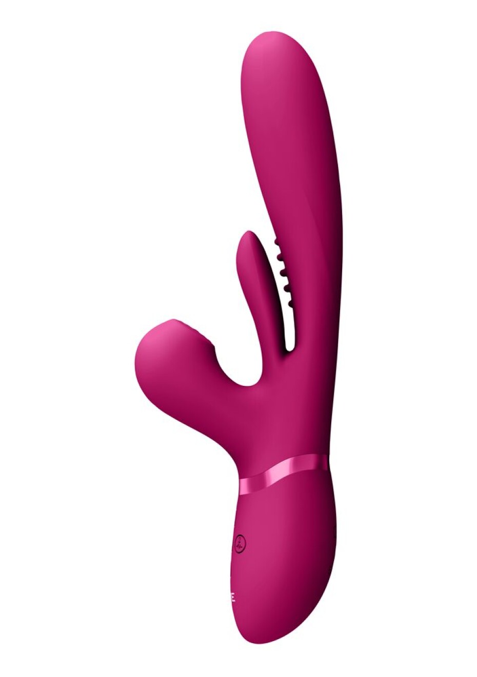 Vive Kura Thrusting G Spot with Flapping Tongue and Pulse Wave Stimulator Pink - main (0)