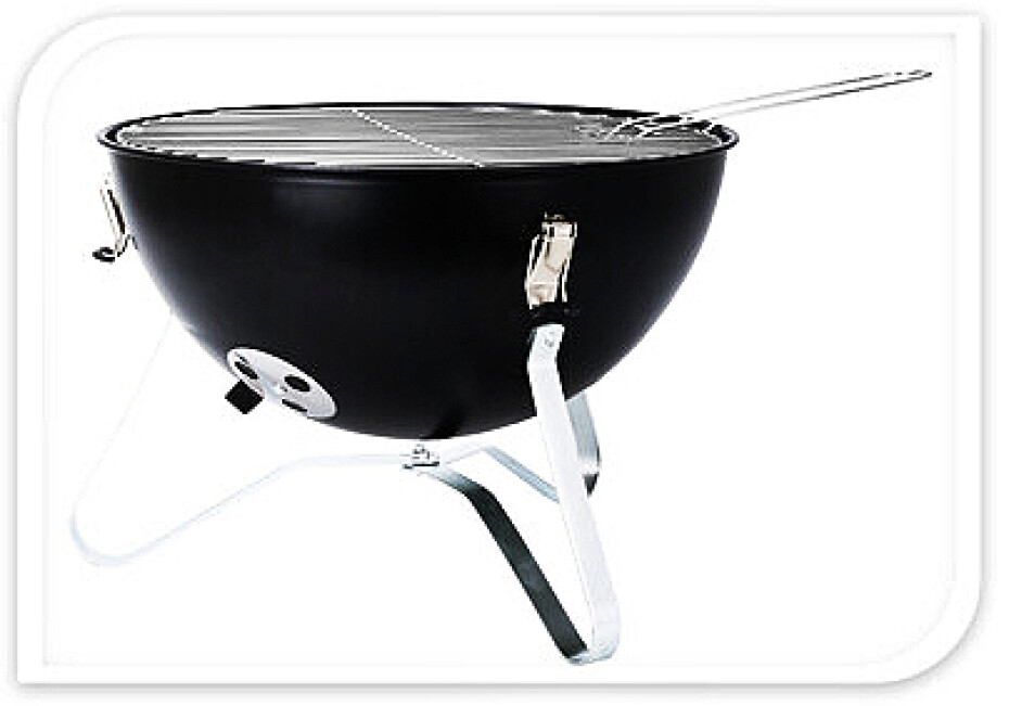 PROGARDEN Přenosný gril na dřevěné uhlí s víkem 37 cm černá KO-C83000390 - main (1)