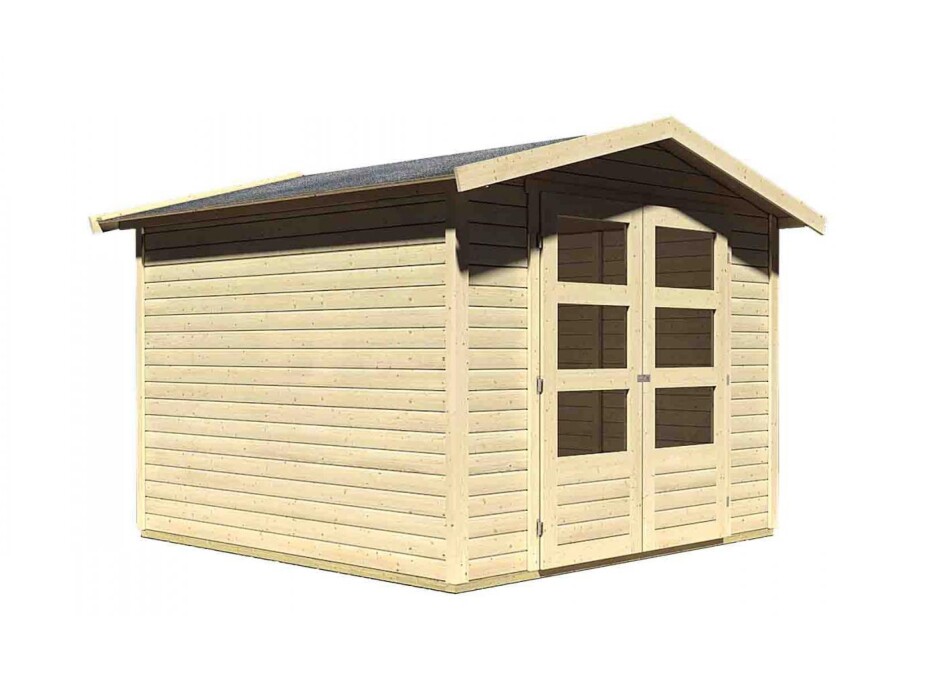 Dřevěný domek KARIBU AMBERG 4 (82973) natur LG1705 - main (0)