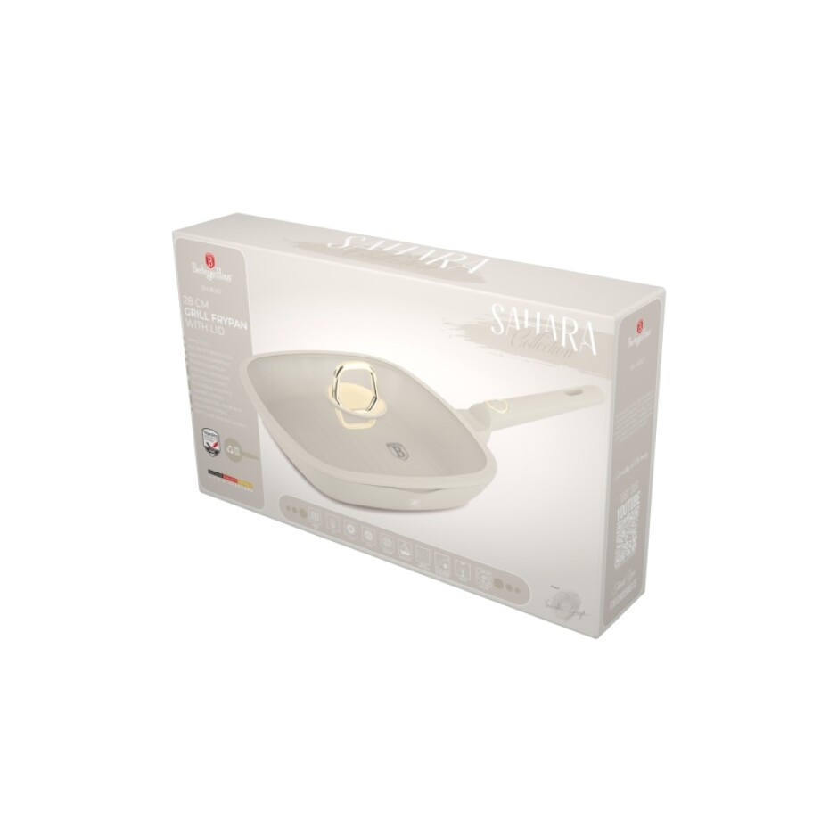 BERLINGERHAUS Pánev grilovací s titanovým povrchem a poklicí 28 cm Sahara Collection BH-8067 - main (7)