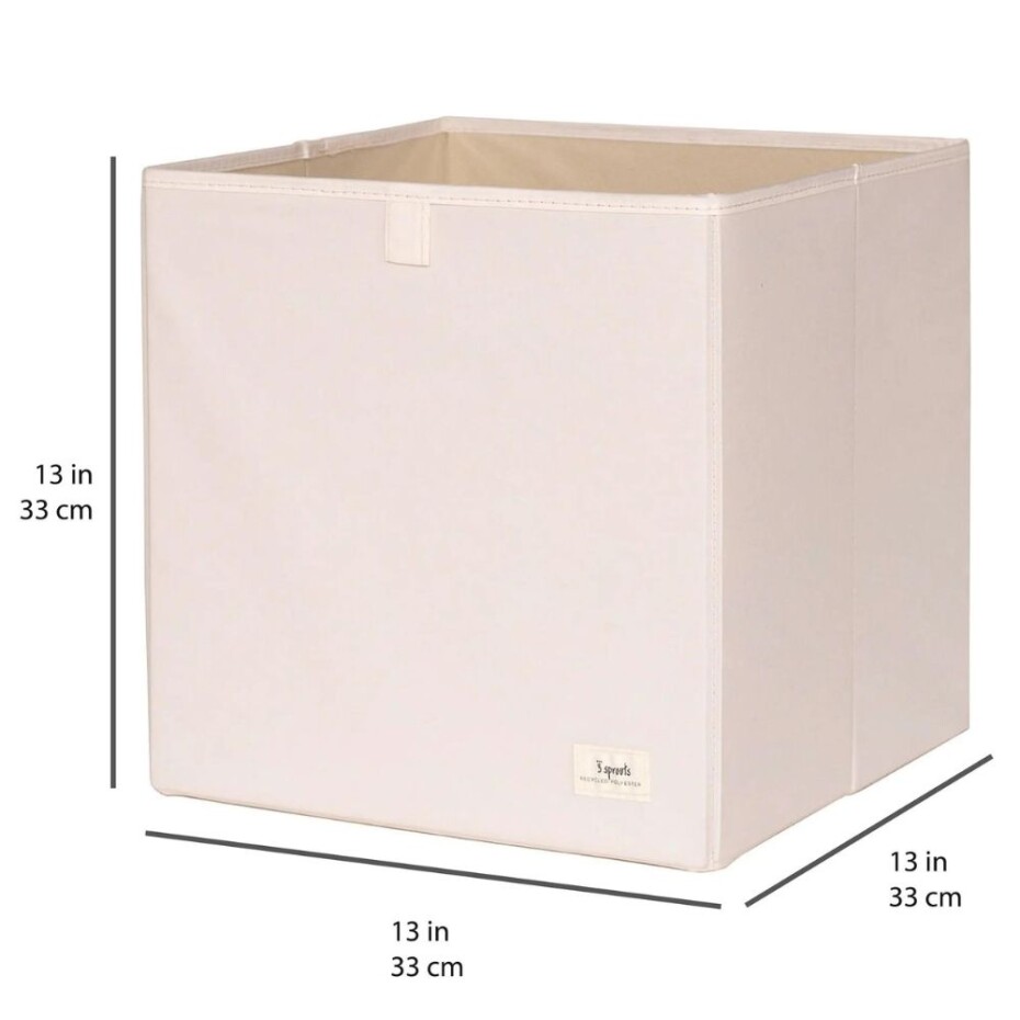Úložný box na hračky RECYCLED 33 cm, krémová, 3 Sprouts - main (1)