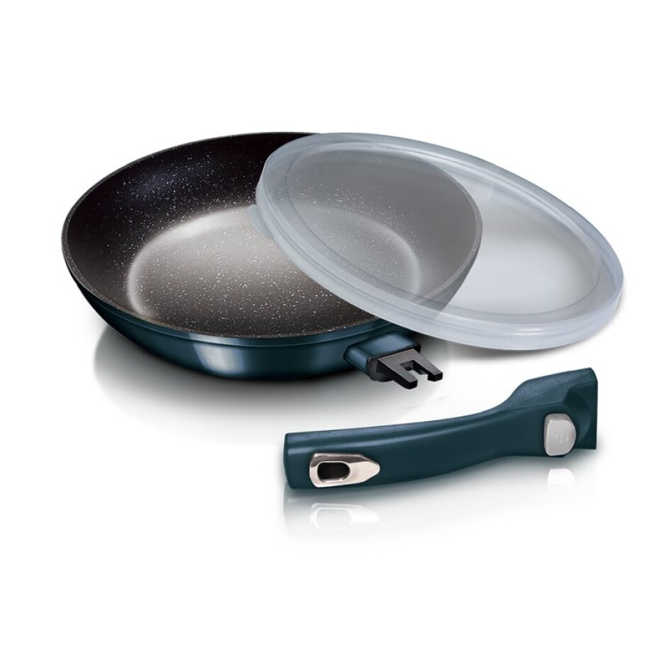 BERLINGERHAUS Pánev s odnímatelnou rukojetí + víko 24 cm Aquamarine Metallic Line BH-7155 - main (1)
