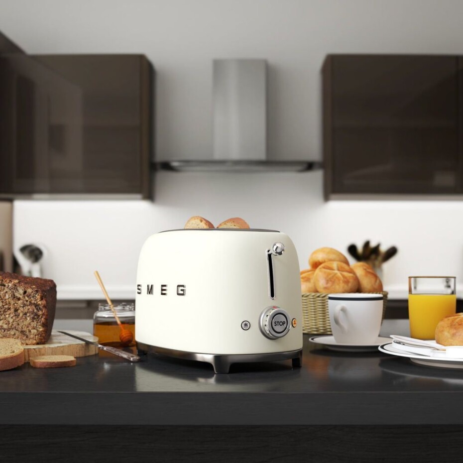Topinkovač TSF01WHMEU, na 2 plátky, matná bílá, SMEG - main (1)