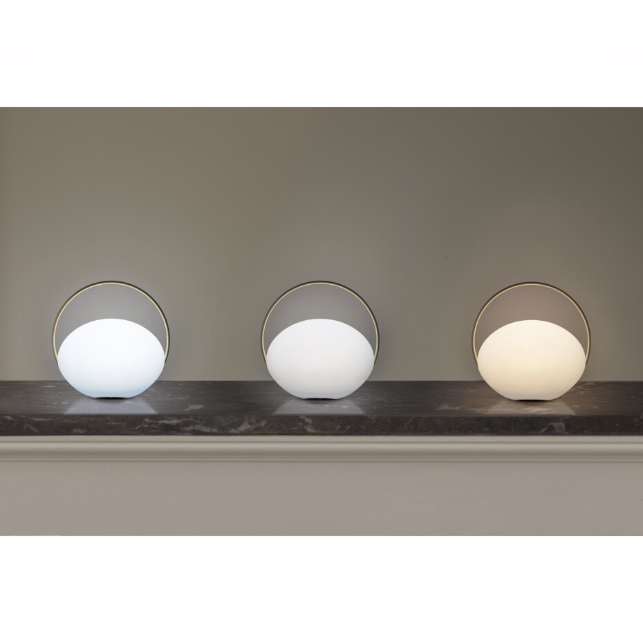 Přenosná stolní lampa ORBIT 19 cm, zlatá, hliník, Umage - main (11)