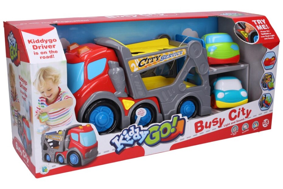 Kiddy Auto odtahovka s efekty 31 cm 2 auta 9 cm, Wiky Vehicles, W012388 - main (0)