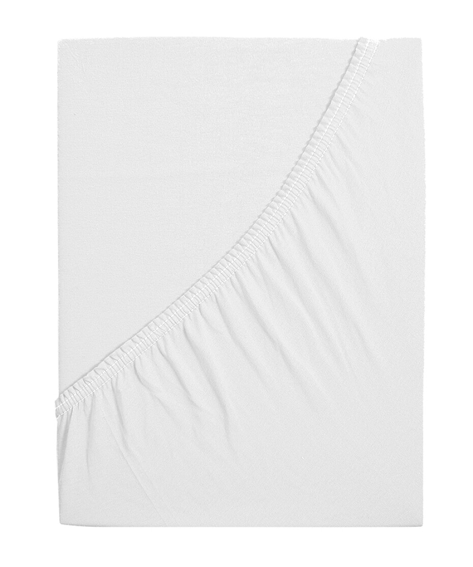 B.E.S. - Petrovice, s.r.o. Prostěradlo Jersey bavlna IDEAL - Bílá Rozměr: 90 x 200 - main (1)