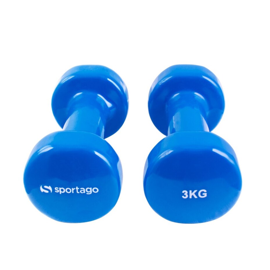 Vinylové činky Sportago Kirby, 2x3kg, modré - main (3)