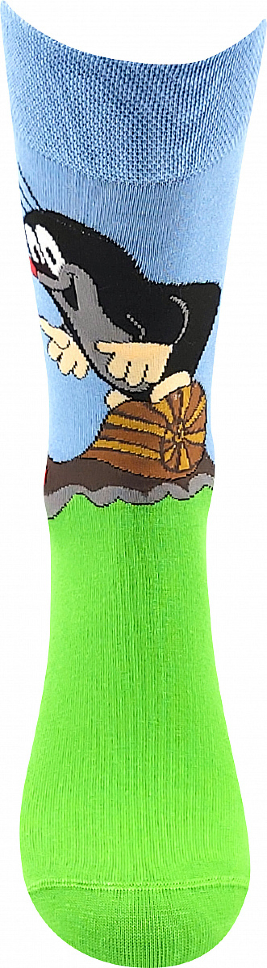 Ponožky Boma - KR 211, modrá / zelené chodidlo Barva: Modrá, Velikost: 43-46 - main (0)