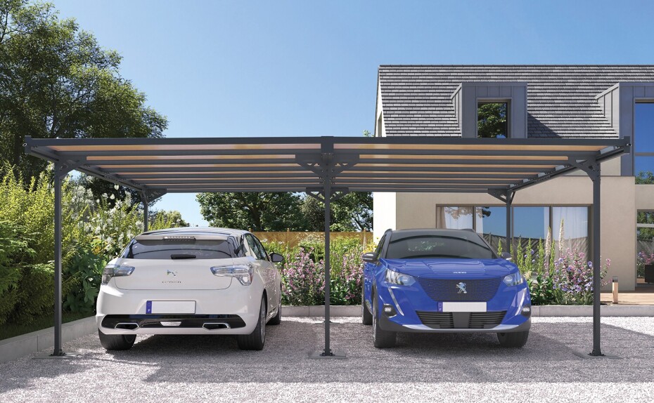 Kovový přístřešek / carport TRIGANO JARDIN MISTRAL DOUBLE LG2462 - main (1)