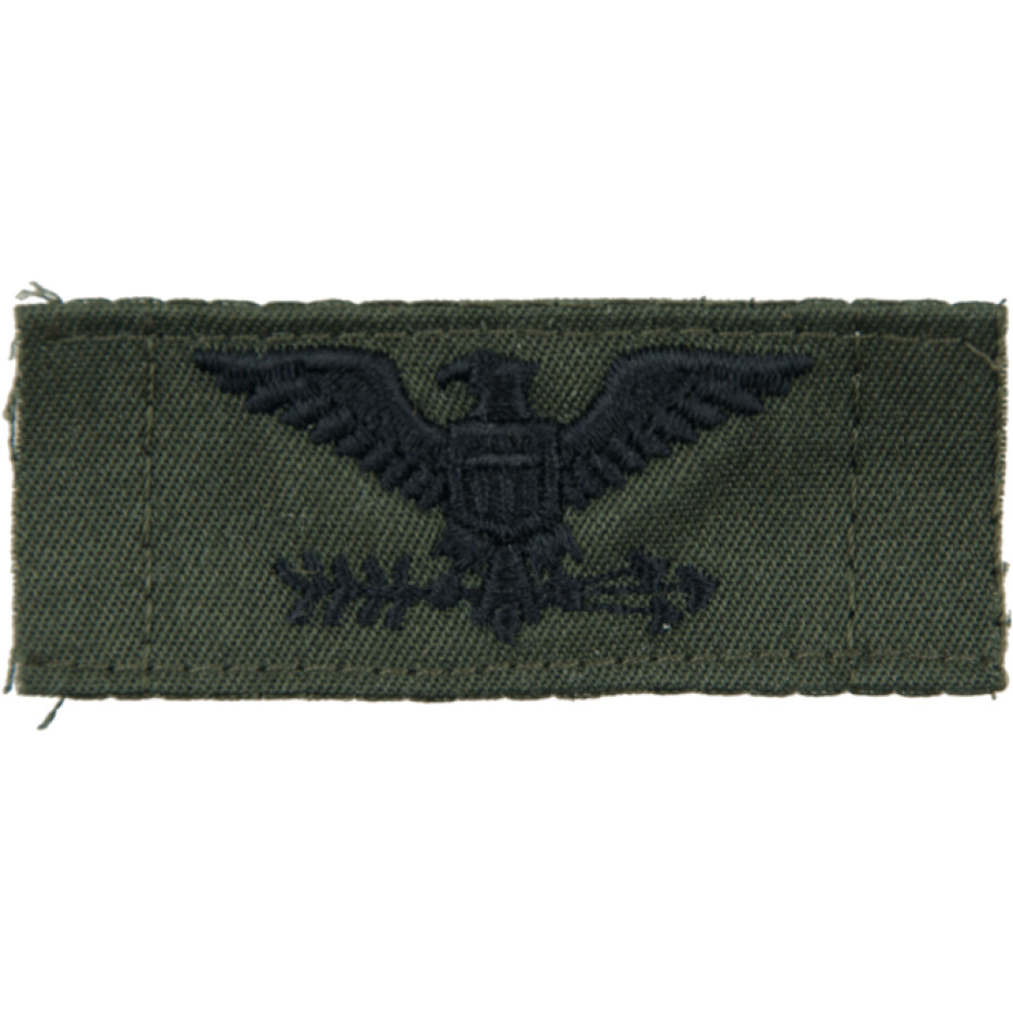 Nášivka: Hodnost US ARMY límcová Colonel - levá olivová | černá - main (0)