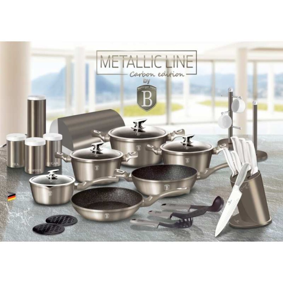 BERLINGERHAUS Dóza na potraviny sada 3 ks Carbon Metallic Line BH-1348 - main (2)