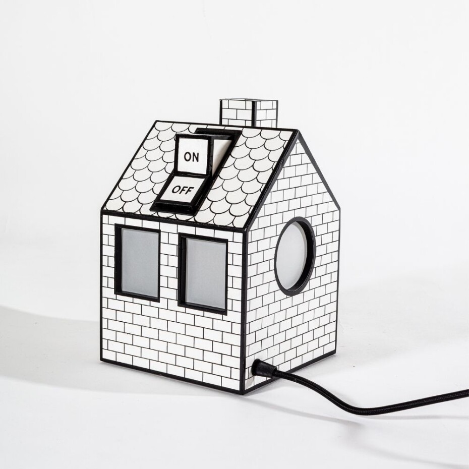 Stolní lampa ON-OFF 25 cm, bílá, papír, Seletti - main (3)
