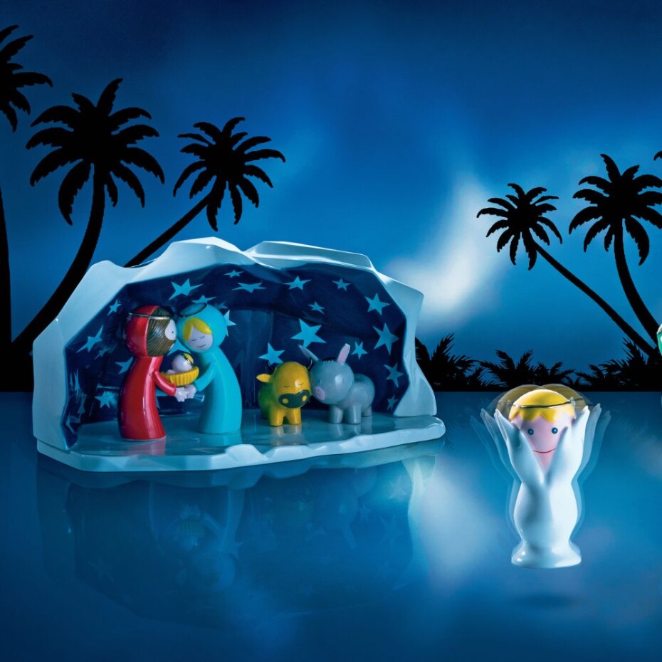 Vánoční figurka ANGELO MIRACOLO 9 cm, bílá, porcelán, Alessi - main (1)