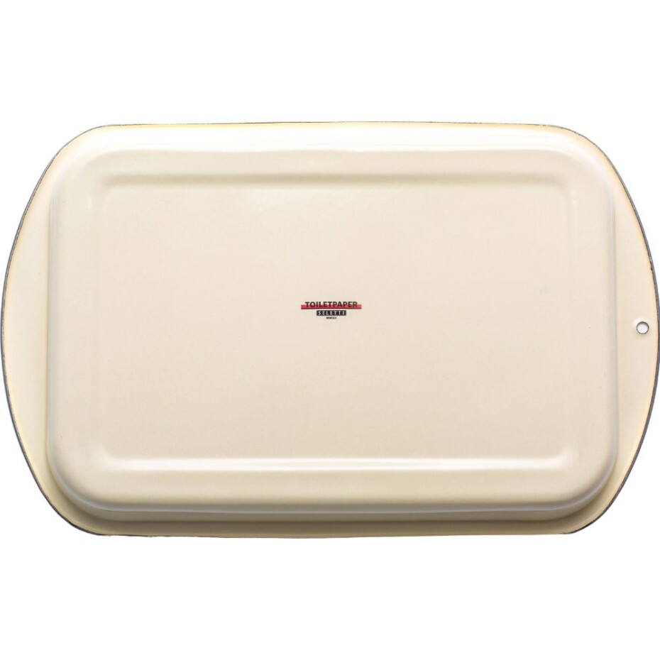 Plech na pečení TOILETPAPER 56 x 29 cm, smaltovaný, béžová, Seletti - main (1)