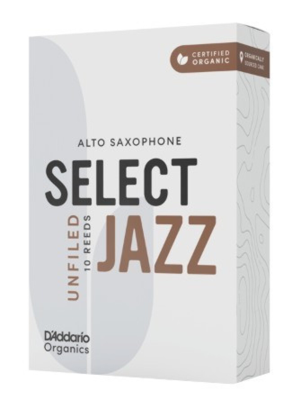 D'Addario ORRS10ASX4H Organic Select Jazz Unfiled Alto Saxophone Reeds 4 Hard - 10 Pack - main (0)