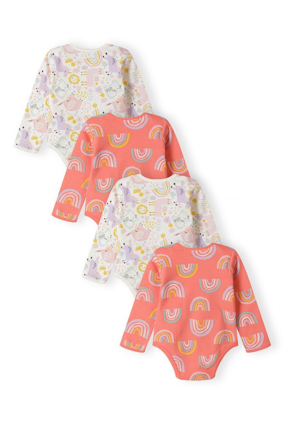 Body kojenecké 4pack, Minoti, 16mbabay 9, růžová - 56/62 | 0-3m - main (1)