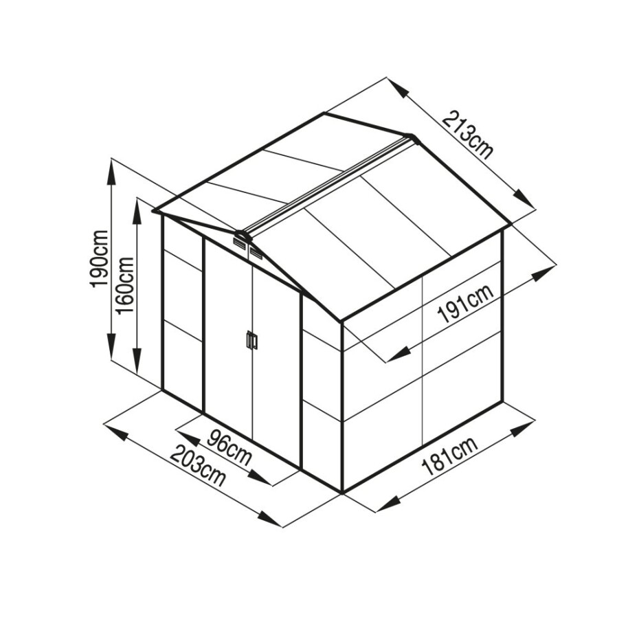 G21 Zahradní domek G21 GAH 407 - 213 x 191 cm, hnědý G21-63900525 - main (2)