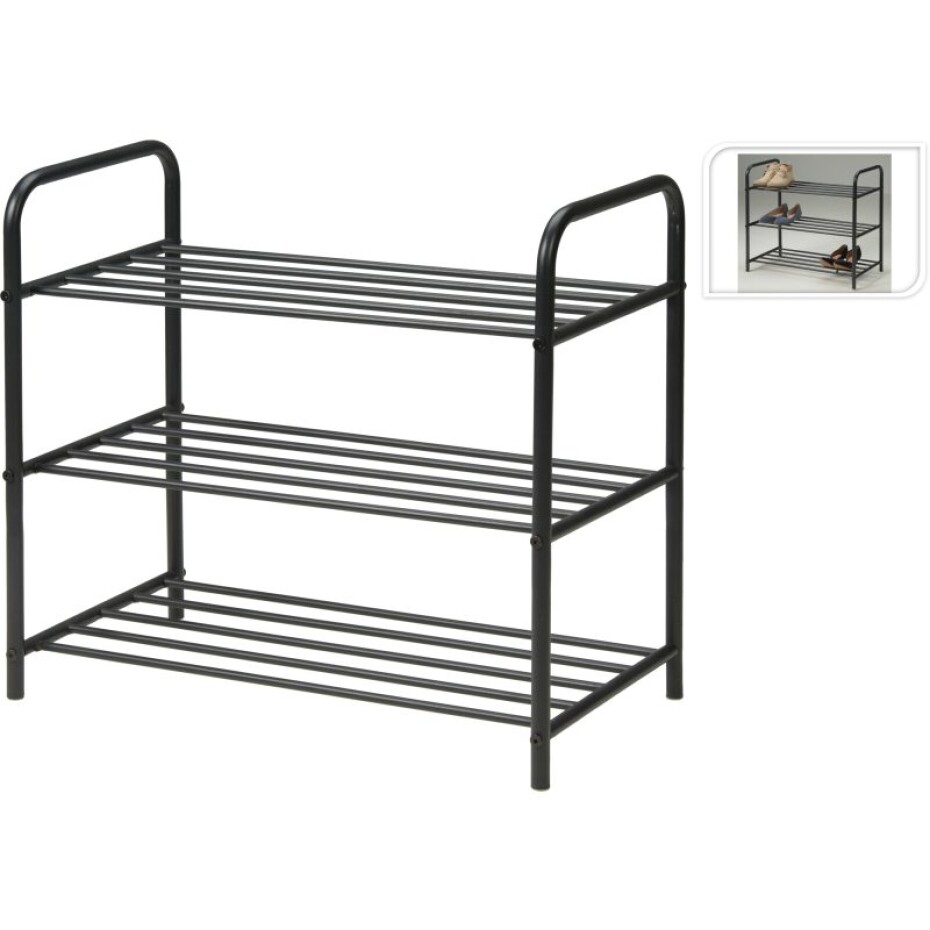 HOMESTYLING Botník 3 police 58x66 cm KO-X99001250 - main (0)