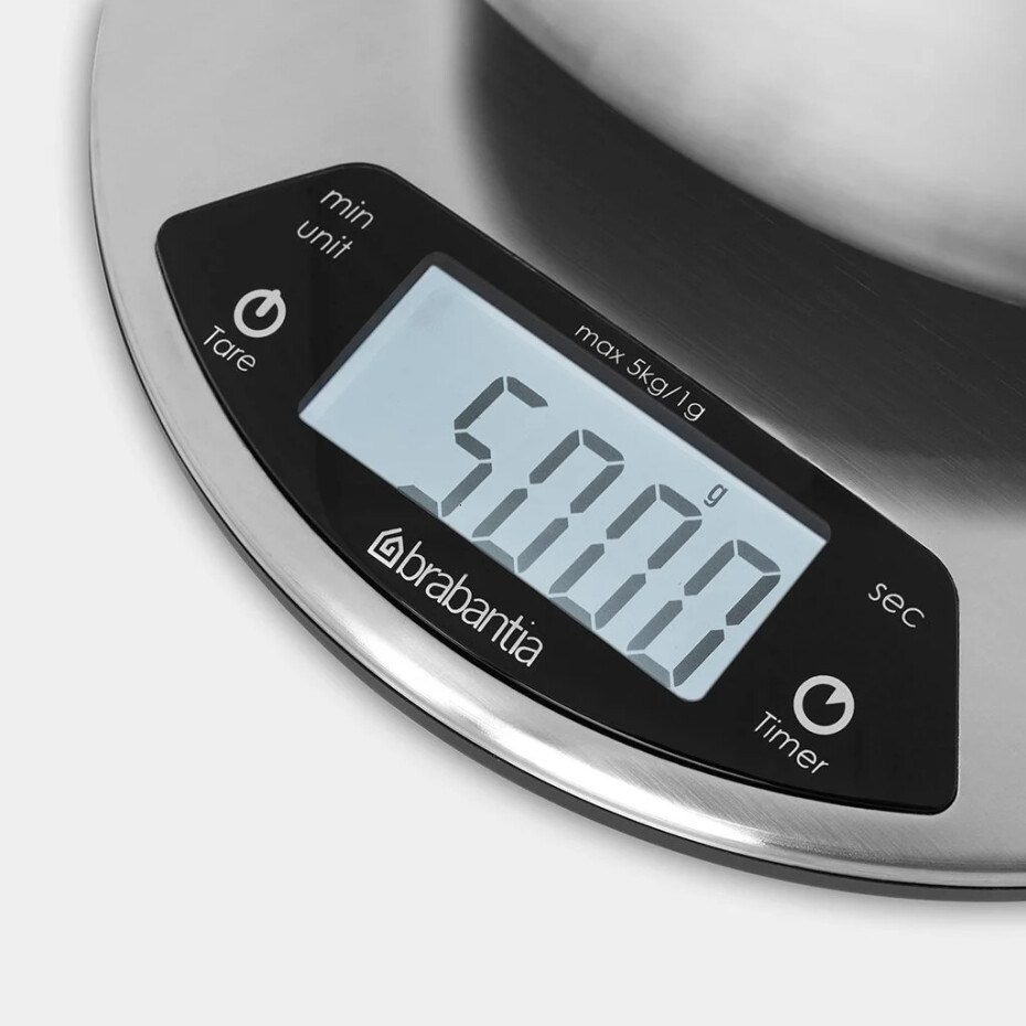 Digitální kuchyňská váha, s minutkou, ovál, Brabantia - main (4)
