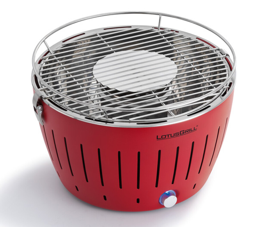 Stolní gril na uhlí, bezkouřový, červená, LotusGrill - main (3)