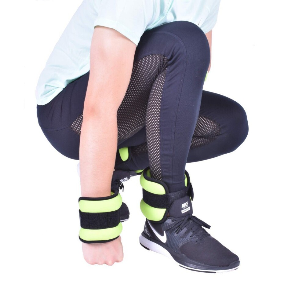 Sportago neoprénová zátěž na zápěstí/kotník 2 x 0,5 kg - zelená - main (8)