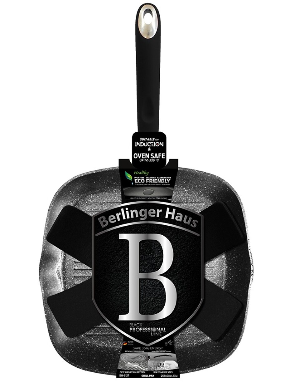 BERLINGERHAUS Pánev grilovací s titanovým povrchem 28 cm Black Professional Line BH-6127 - main (5)
