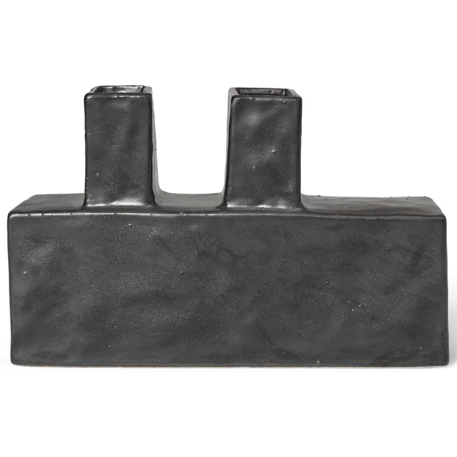 Váza KOA 26 x 17 cm, černá, keramika, ferm LIVING - main (0)