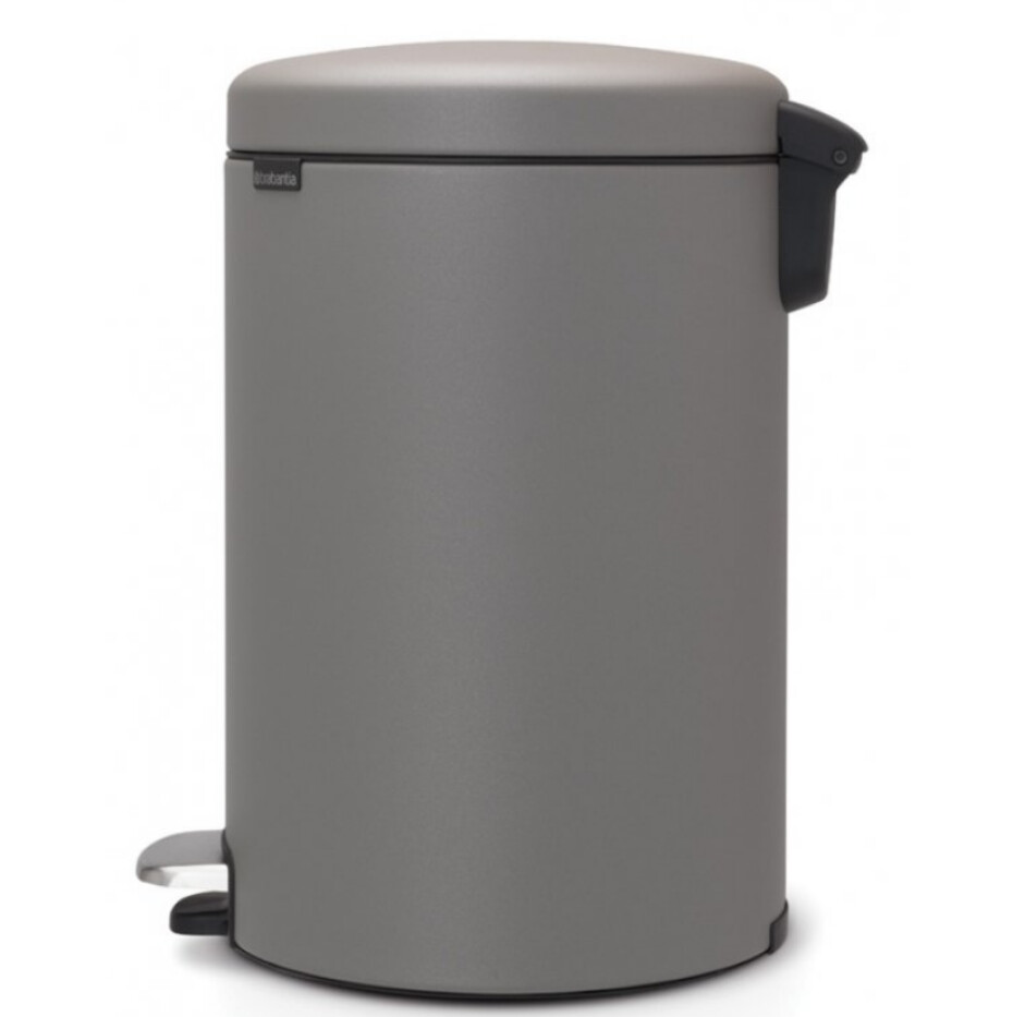 Pedálový odpadkový koš NEWICON 20 l, minerální šedá, Brabantia - main (1)