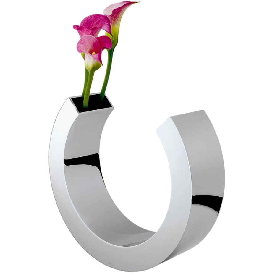 Váza OMEGA 27 cm, stříbrná, Philippi - main (0)