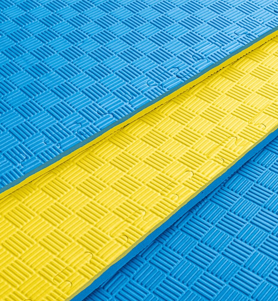 Sportago Tatami Taekwondo podložka 100x100cm žlutá-modrá - main (8)