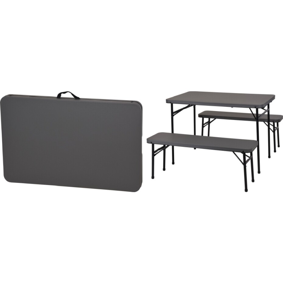 PROGARDEN Kempingový set stůl + 2 lavice skládací KO-CM1000020 - main (0)
