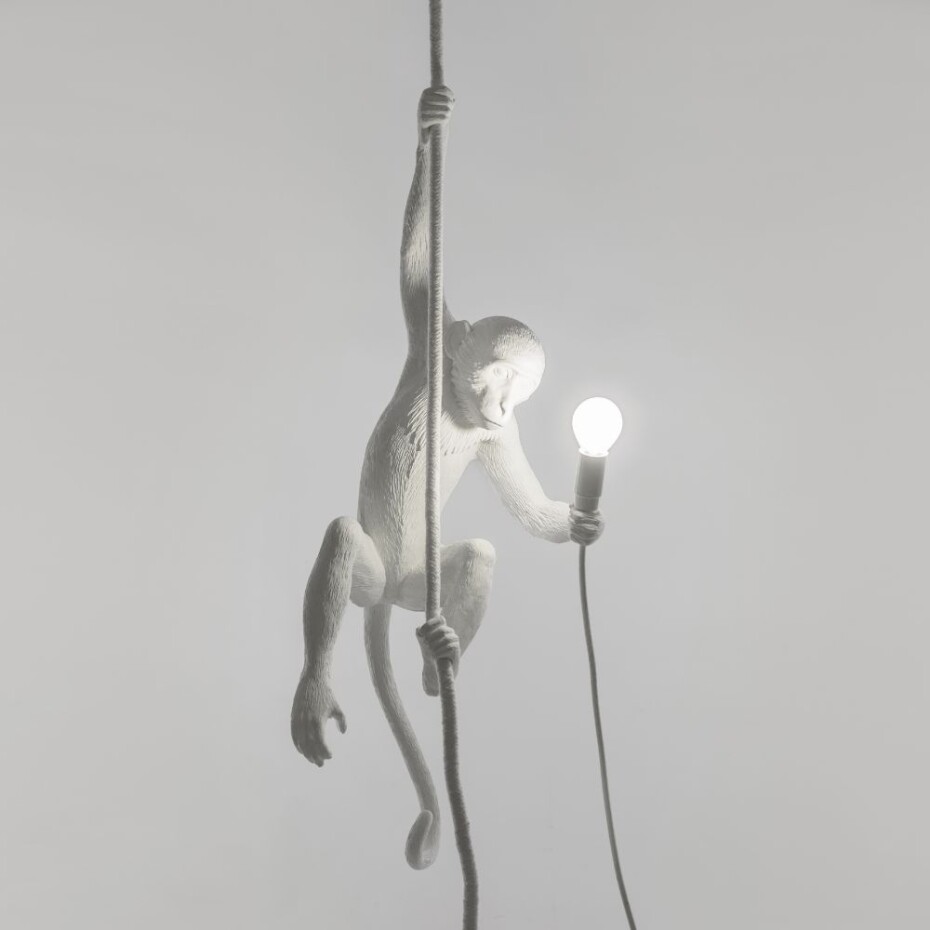 Stropní svítidlo MONKEY WITH ROPE 76,5 cm, bílá, Seletti - main (4)