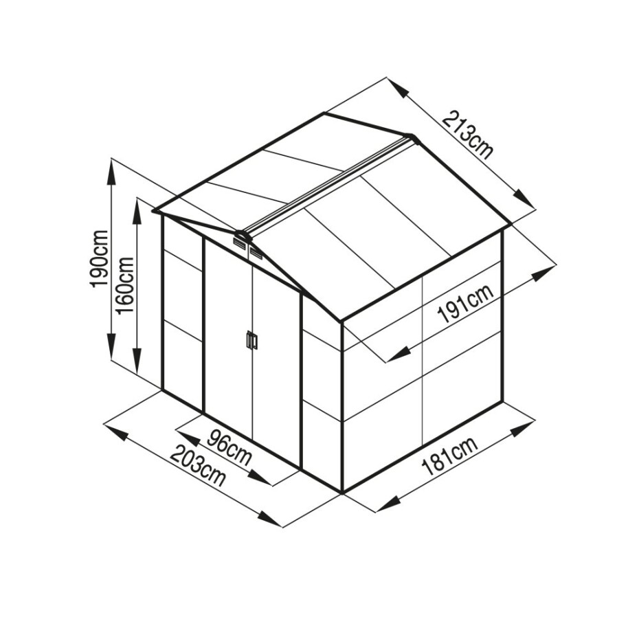 G21 Zahradní domek G21 GAH 407 - 213 x 191 cm, zelený G21-63900527 - main (2)