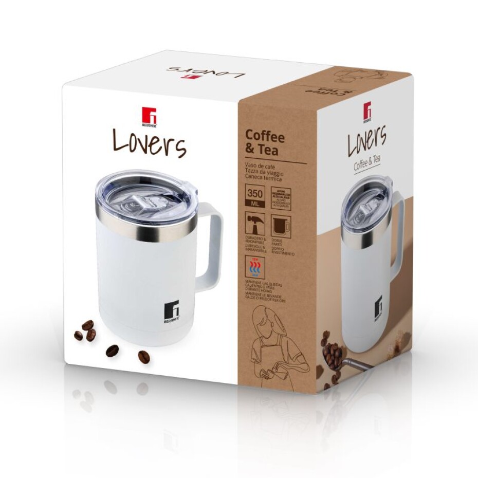 BERGNER Termohrnek 350 ml nerez bílá BG-37788-WH - main (2)