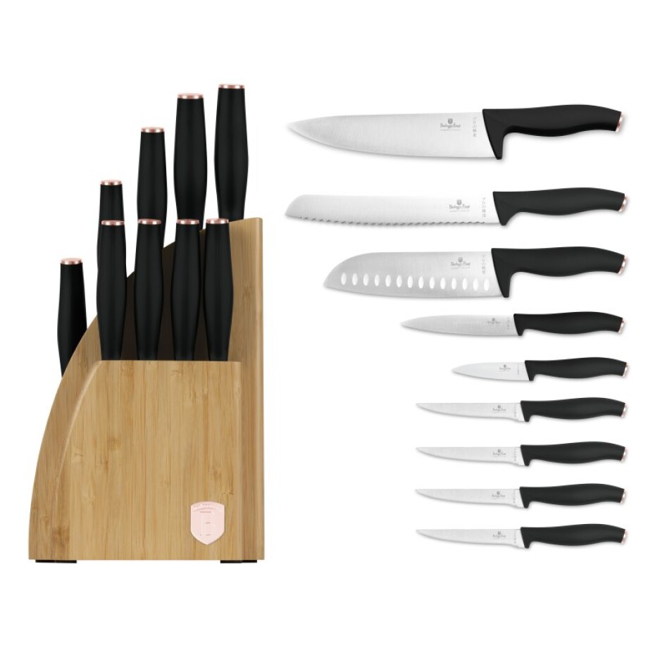 BERLINGERHAUS Sada nožů se stojanem BAMBOO 10 ks Black Rose Collection BH-2760 - main (3)