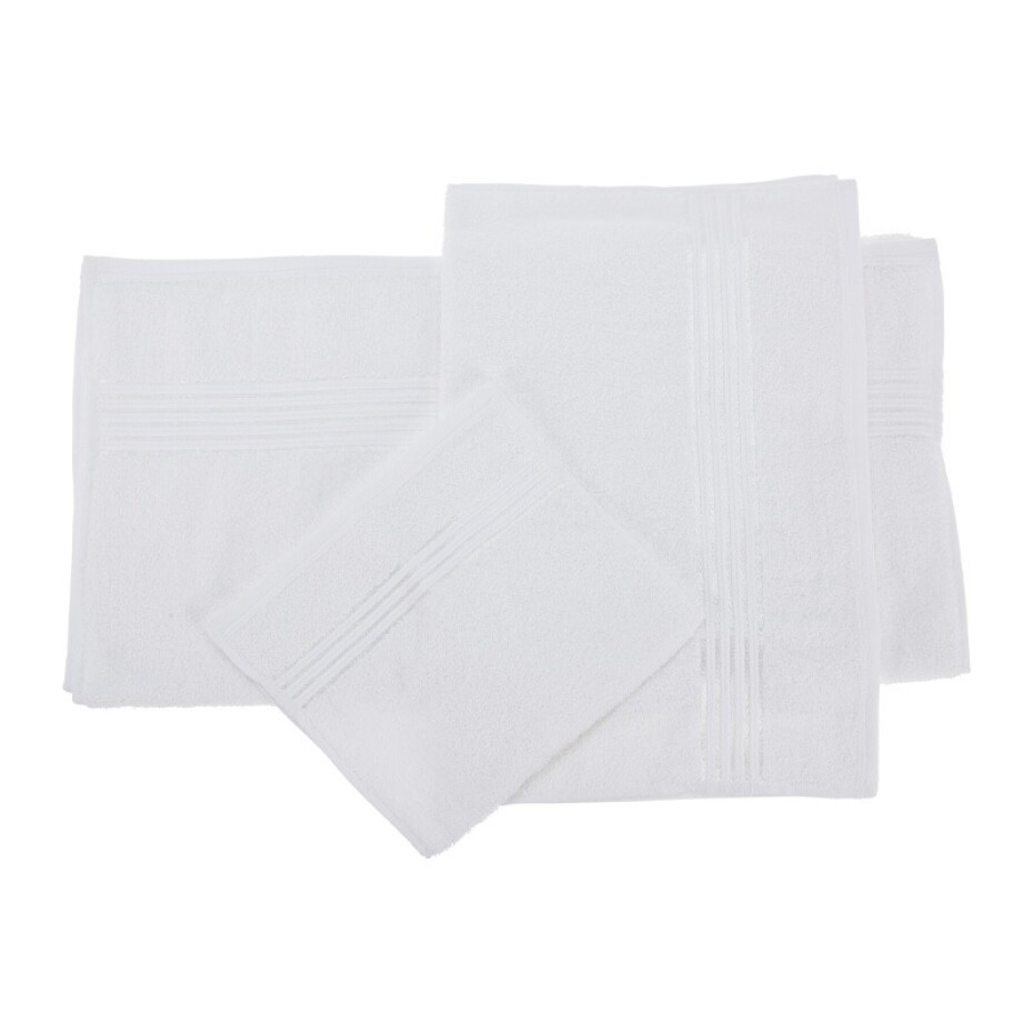 HOMESTYLING Sada 3 ks ručníků bílá KO-HD1001240 - main (0)