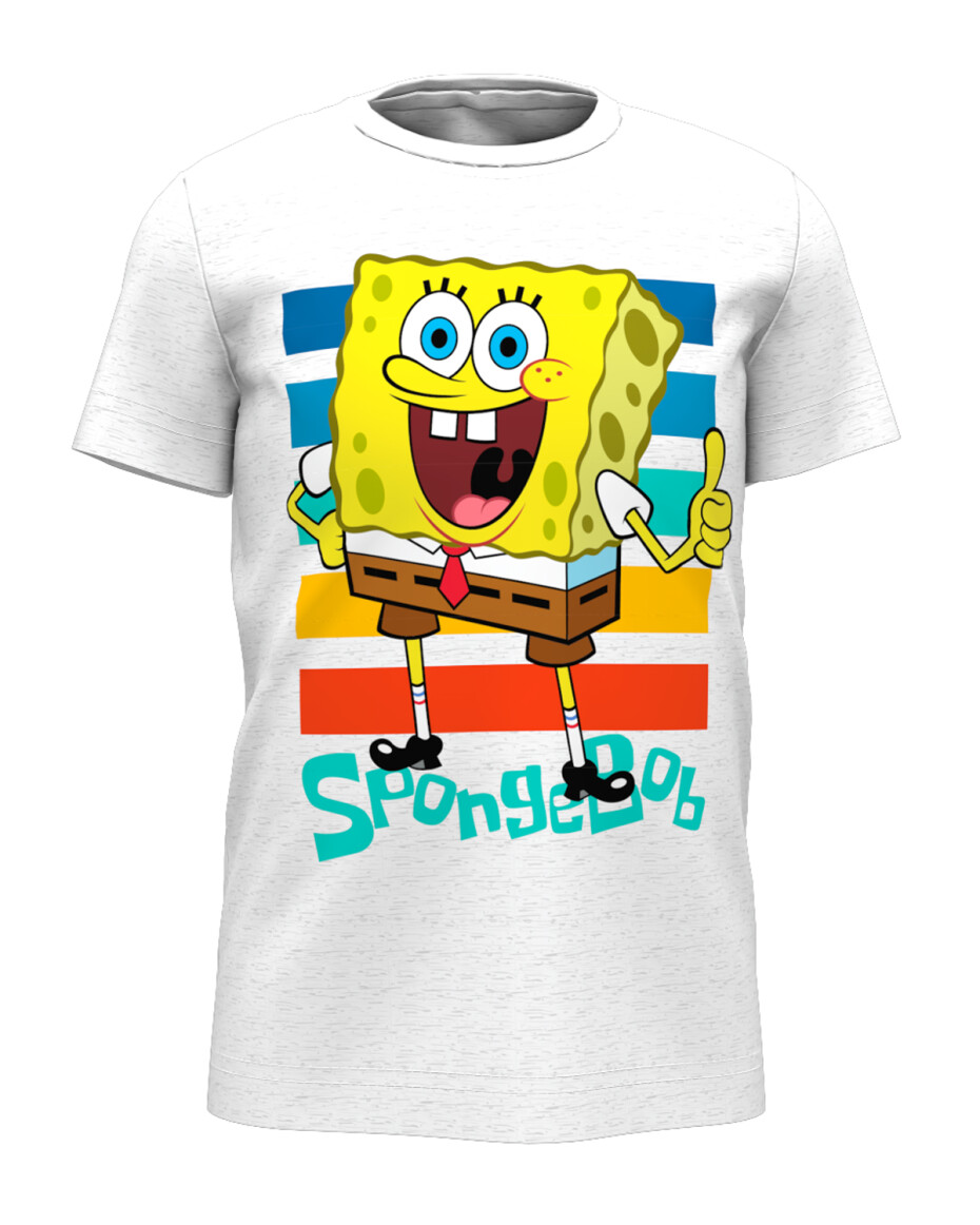 SpongeBob v kalhotách - licence Chlapecké tričko - SpongeBob v kalhotách 5202209, světle šedý melír Barva: Šedá, Velikost: 104 - main (0)