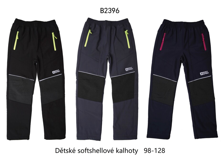 Chlapecké softshellové kalhoty, zateplené - Wolf B2396, tmavě šedá Barva: Šedá, Velikost: 104 - main (1)