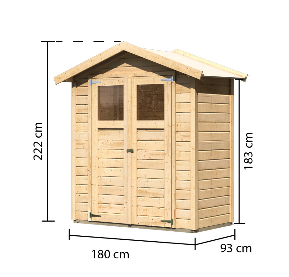 Dřevěný domek KARIBU DAHME 0 (45278) natur LG3069 - main (1)