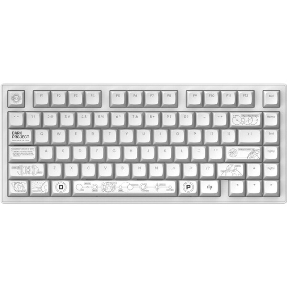 Dark Project ALU81A Terra Nova bezdrátová mechanická klávesnice (ANSI) bílá - main (0)