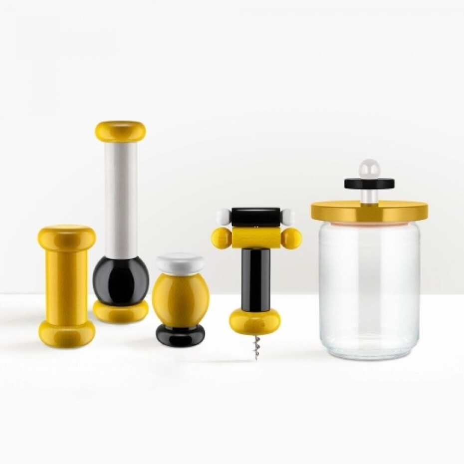 Dóza na potraviny  100 COLLECTION 1 l, žlutá, sklo, Alessi - main (1)