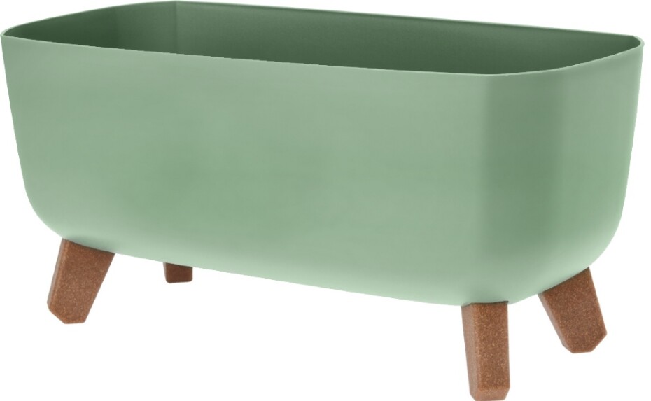 EXCELLENT Květináč na nožkách 39x19,5x22 cm zelený KO-Y89300080zele - main (0)