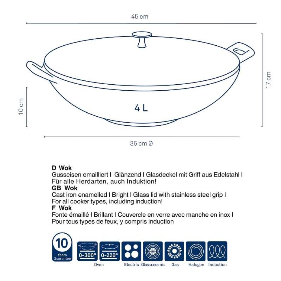 KELA Wok litinový s poklicí CALIDO 36 cm červená KL-11947 - main (3)