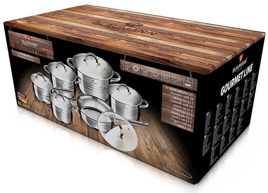 BLAUMANN Sada nádobí nerez 12 ks Gourmet Line BL-1410 - main (4)