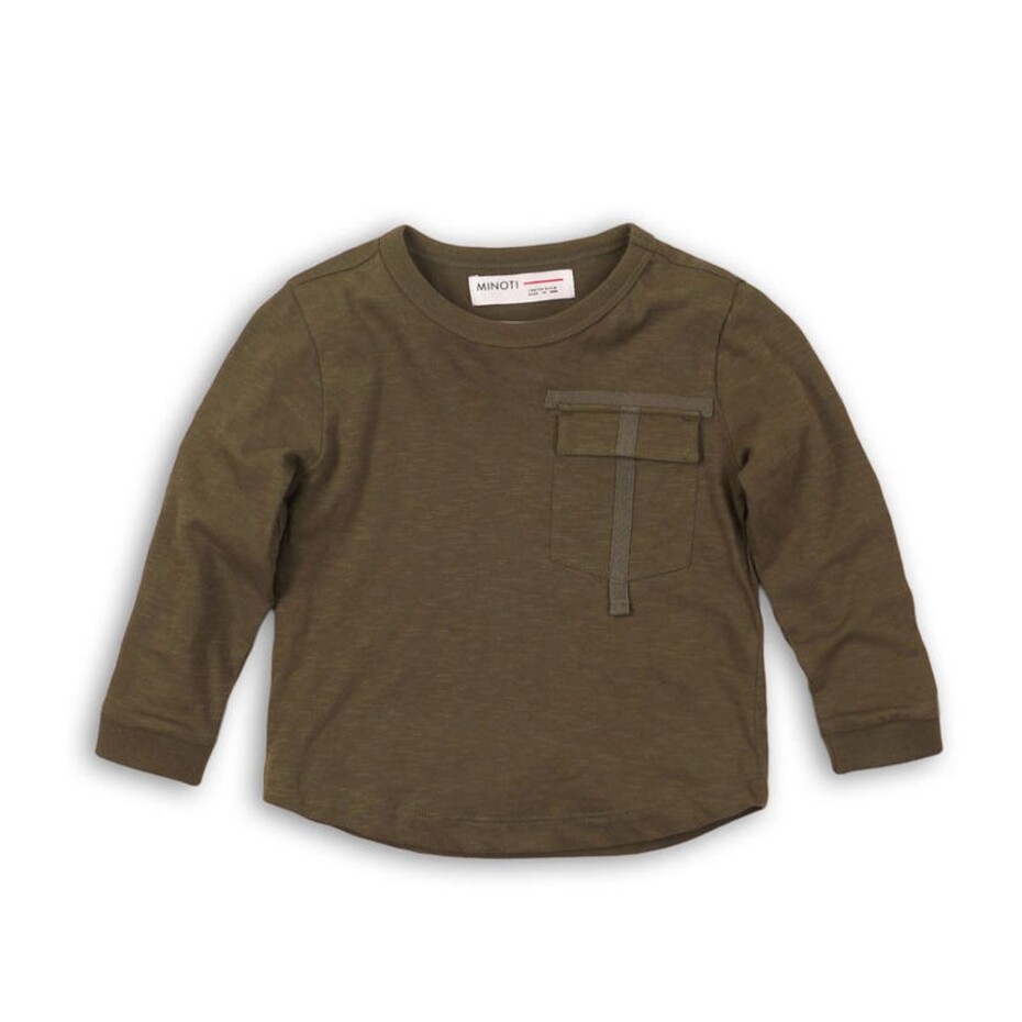 Tričko chlapecké s dlouhým rukávem, Minoti, RANGER 5, khaki - 68/80 | 6-12m - main (0)