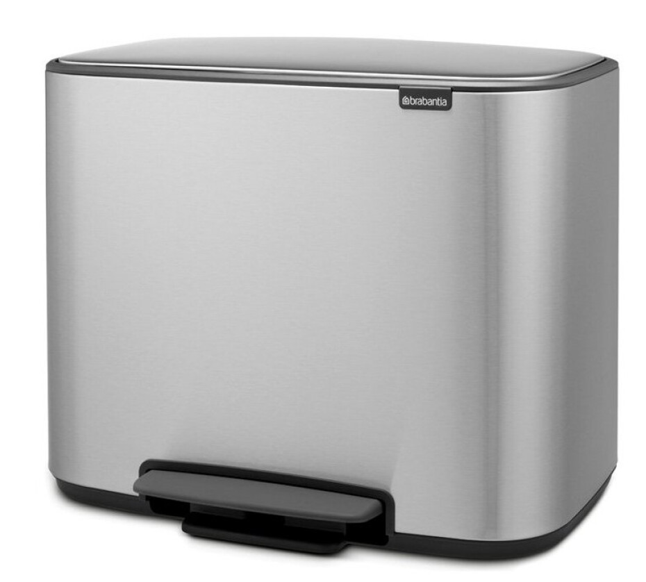 Pedálový odpadkový koš BO 3 x 11 l, matná ocelová, Brabantia - main (7)