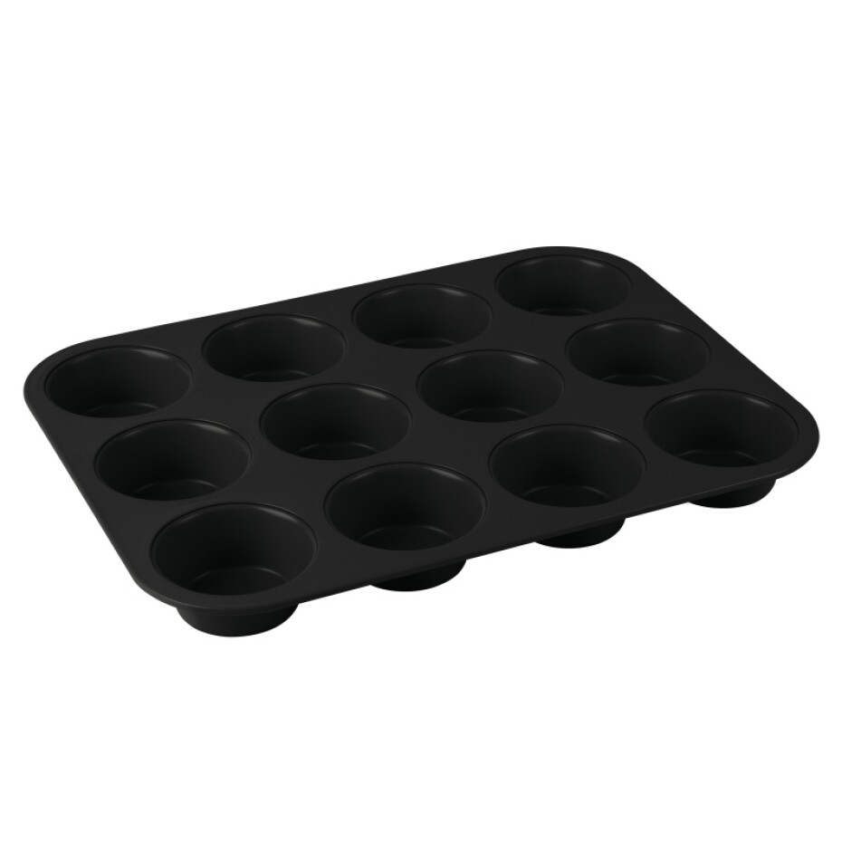 BERLINGERHAUS Forma na muffiny 12 ks Matte Black Collection BH-7950 - main (0)