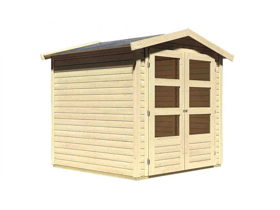 Dřevěný domek KARIBU AMBERG 2 (82971) natur LG1754 - main (0)