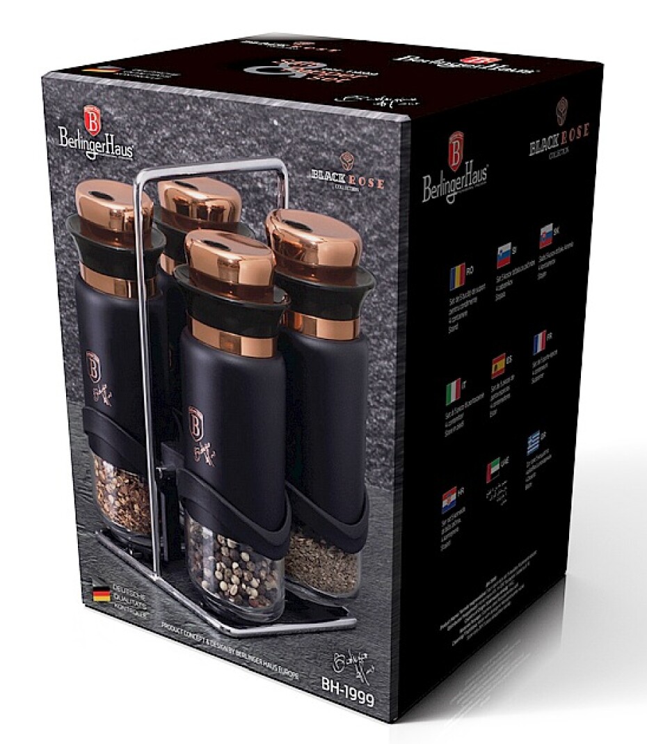 BERLINGERHAUS Kořenky ve stojanu sada 5 ks Black Rose Collection BH-1999 - main (2)