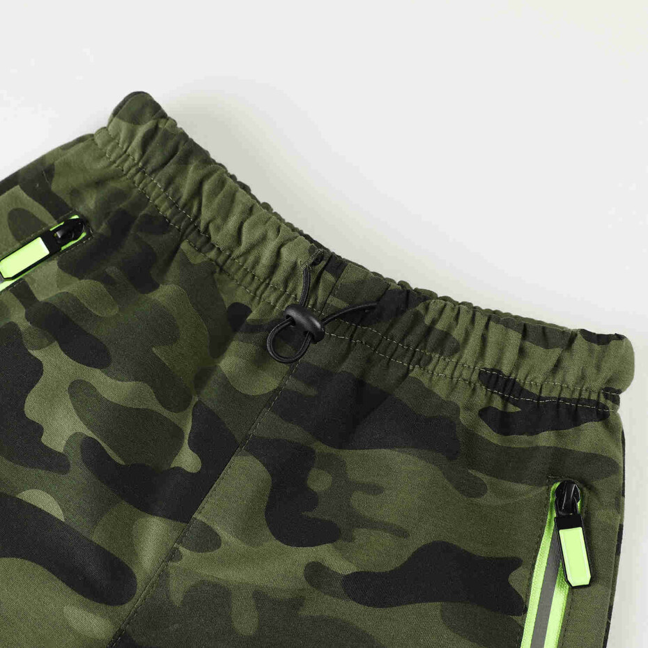 Chlapecké kraťasy - KUGO MT0527, khaki/ signální bagr Barva: Khaki, Velikost: 98 - main (2)